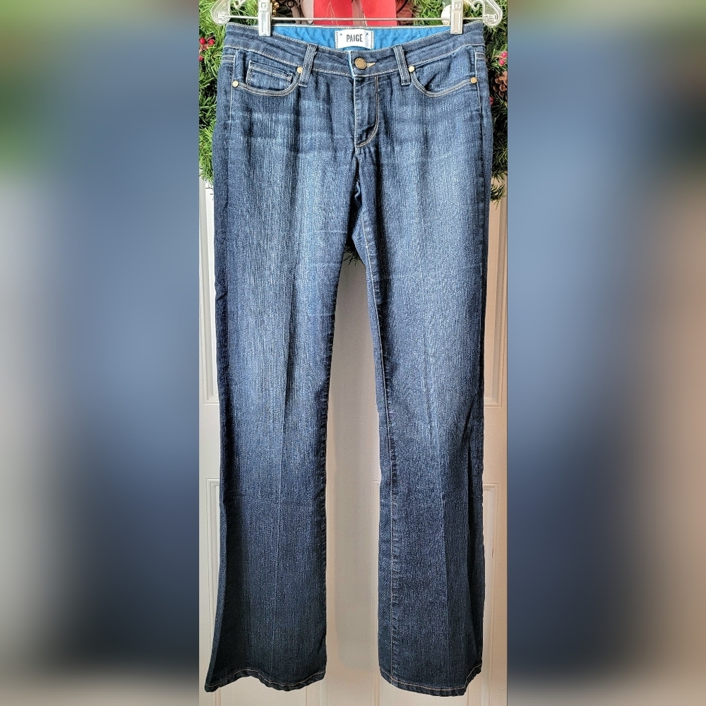 PAIGE Skyline Boot Cut Jean's Women's 27 Medium-Dark Wash Denim Low Rise Y2K